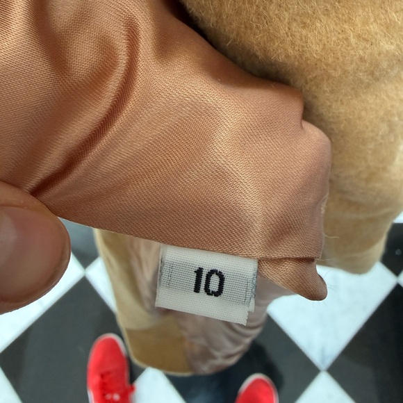 Vintage Wool Camel Double Breasted Coat L - Picture 5 of 8